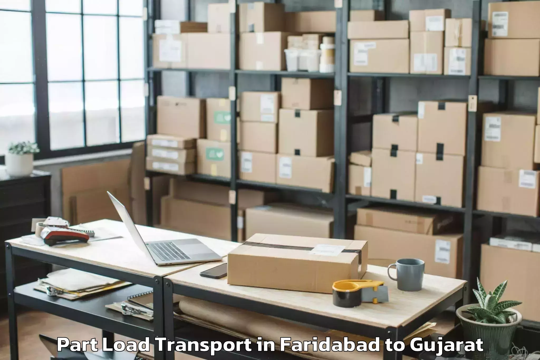 Professional Faridabad to Kamrej Part Load Transport